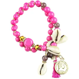 COLLEZIONE ALESSANDRO Bangalore Armband aus Glas pink onesize