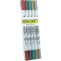 ONLINE USV-Systeme Calli.Brush Double Tip 5 St. mehrfarbig