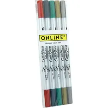 ONLINE USV-Systeme Calli.Brush Double Tip 5 St. mehrfarbig