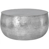 WOMO-DESIGN Couchtisch Wohnzimmertisch Sofatisch Silber 90x45 cm