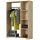 [en.casa] Kleiderschrank Nesbyen 90 x 126 x 30 cm Eiche