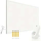 Wiltec Infrarotheizung 520 Watt inkl. Wlan-thermostat, energieeffizienter Heizkörper mit WLAN Steuerung, Wandmontage Elektroheizung, Heizpaneel IR...