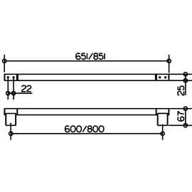Keuco Plan Badetuchhalter Schwarz Matt 14901370600