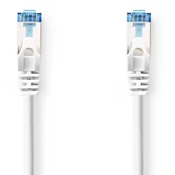 Nedis CAT6a-Netzwerkkabel - S/FTP | RJ45 Stecker | 0.25m Snagless | Rund | LSZH | Weiss | Label