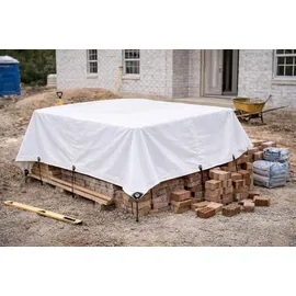 Roysson Abdeckplane 6 x 8 m Weiß