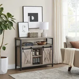 VASAGLE Sideboard, Küchenschrank, mit 2 Schiebetüren, 33 x 100 x 80 cm, verstellbare Ablagen