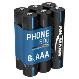 Ansmann Telefon Akku Micro AAA 800 mAh 6 St.