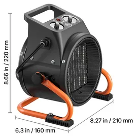 Vevor PTC-Heizlüfter 2000 W Orange/Schwarz