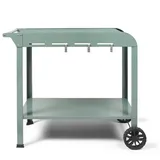 LIVOO Servierwagen 91,5 x 50,2 x 80 cm Edelstahl lackiert Khaki