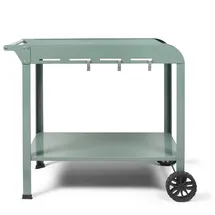 LIVOO Servierwagen 91,5 x 50,2 x 80 cm Edelstahl lackiert Khaki