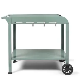 LIVOO Servierwagen 91,5 x 50,2 x 80 cm Edelstahl lackiert Khaki