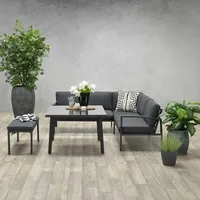 OUTLIV. Wellington Lounge/Dining Set 5-tlg. carbon black/reflex black