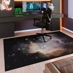 Teppich WECON HOME "Galactic Glow", schwarz, B:160cm H:5mm L:230cm, Polyester, Teppiche, Gamer Teppich, gewebt, Sci-Fi, robust, Gaming Room, rutschfest