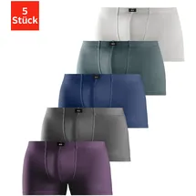 H.I.S. Boxershorts unifarben blau/grau/grün/schwarz/petrol XS 5er Pack