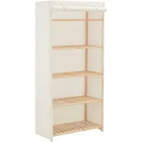 vidaXL Kleiderschrank Weiß 79 x 40 x 170 cm Stoff