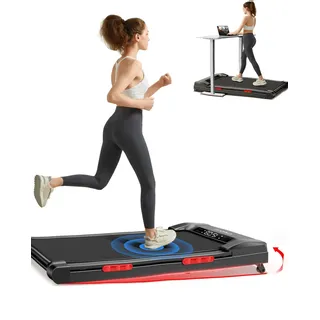 Walking Pad mit Steigung, Laufband mit Steigung und Dreifacher Dämpfung und Leisem 2,5PS Motor, Laufband Schreibtisch Max. Belastung 136KG