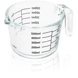 GEFU Messbecher DIMENSO 0,5 Liter aus Borosilikatglas