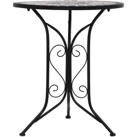 vidaXL Bistroset 3-tlg. Tisch Ø 61 x 71 cm grau/schwarz