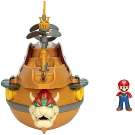 Jakks Pacific Bowsers Luftschiff-Spielset mit Mario-Actionfigur 6cm