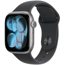 Apple Watch Series 11 GPS + Cellular 42mm Space Grey Aluminium Sport Band black M/L
