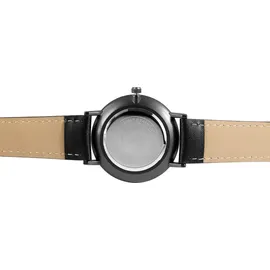 Excellanc Herrenuhr mit Armband aus Kunstleder, schwarz