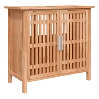 VidaXL Waschbeckenunterschrank 66x29x61,5 cm Massivholz Nussbaum