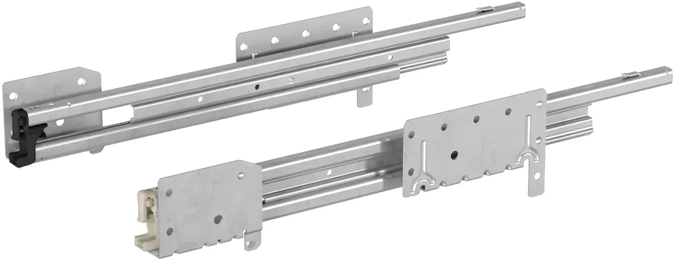 Hettich Auszugsführung Quadro Duplex 25, Silent System kompatibel, Push to open kompatibel, EB 292 mm / 392 mm, 530 mm, links und rechts