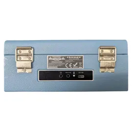 Crosley Voyager CD-Player mit Stereo-Bluetooth-Lautsprechern und FM-Radio, Washed Blue
