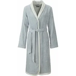 Egeria Damenbademantel »Calea, ideal für Sauna & Spa, Hotelbademantel, Morgenmantel«, (1 St.), mit Schalkragen, farblich abgesetzt, 100 % Baumwolle Egeria hellgrau L   Länge: 105 cm