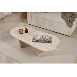 Asir Ovalis Beige Spanplatte 130 x 40 x 65 cm