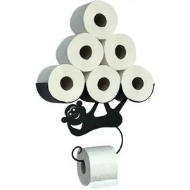 DanDiBo Ambiente DanDiBo Toilettenpapierhalter Schwarz Metall Affe Klopapierhalter Toilettenrollenhalter Wc Rollenhalter Ersatzrollenhalter