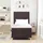 vidaXL Boxspringbett 100 x 200 cm Dunkelbraun/Grau