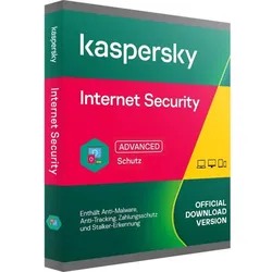 Kaspersky Internet Security 2025 PC/MAC/Android | 5 Geräte / 1 Jahr