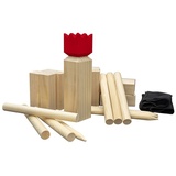 Carromco Spiel Wikinger Schach®, Kubb, Outdoor-Wurfspiel, Wikingerspiel aus Kiefernholz mit Netzbeutel zum Tragen