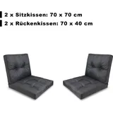 king matratzen Loungekissen 70 x 70 cm & 70 x 40 cm Grau