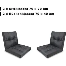 king matratzen Loungekissen 70 x 70 cm & 70 x 40 cm Grau