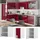 Vicco Eckhängeschrank Fame-Line 57 x 72 x 34,1 cm Bordeaux Hochglanz