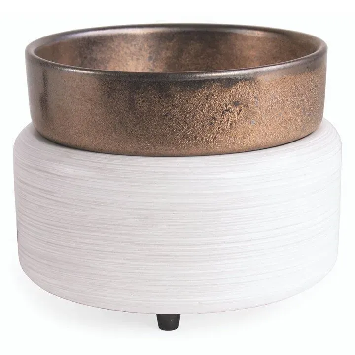 White Washed Bronze 2-in-1 Classic elektrische Duftlampe aus Keramik
