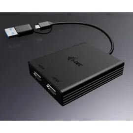 iTEC USB-A/USB-C Dual 4K HDMI Video Adapter 27 cm Schwarz