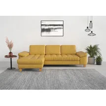 sit&more Ecksofa »Westham L-Form«, mit Recamiere, mit oder ohne Bettfunktion, Bettkasten, Füße Eiche gelb