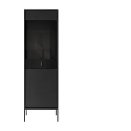lookway Vitrine MIDNIGHT 54 x 39 x 175 cm Schwarz