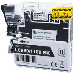 BULK LC980/1100BK Alternativ Tinte Schwarz für Broth / LC980BK / 30ml