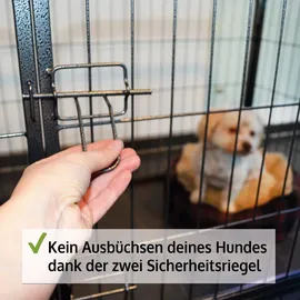 zooprinz Welpenauslauf | Dog Run S | Metall | 70,5 cm hoch | 4 Elemente | Witterungsbeständig - Schwarz