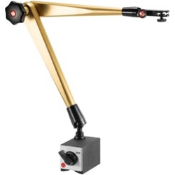 HG Hydraulisches Magnet-Messstativ (mit Fuß) mit mechanischer Feineinstellung am Uhrenhalter, Ausladung: 550 mm
