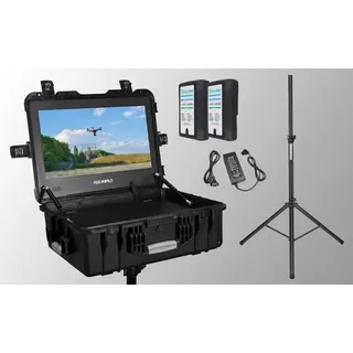 Zusatzmonitorset - Feelworld 21,5" Zoll 1000cdm2 im Koffer mit Akku und Stativ