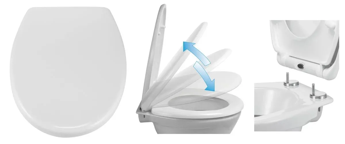 WC-Sitz aus Duroplast mit Schnellverschluss Absenkautomatik Toilette WC