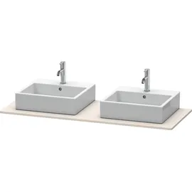 Duravit XSquare Konsole, 2 Ausschnitte, 1400x16x550mm, XS063GB9191, Farbe: Taupe Matt