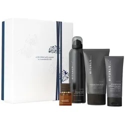 Homme Medium Gift Set 2025=Charcoal Face Scrub 125 ml,Shower Foam 200 ml,  Strengthening Caffeine Shampoo 70ml, Travel - L'Essentiel, 15 ml