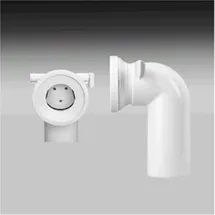 Sanit Eisenberg WC-Anschlussbogen 90 Grad mit Rattensperre, weiß