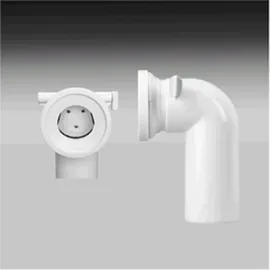 Sanit Eisenberg WC-Anschlussbogen 90 Grad mit Rattensperre, weiß